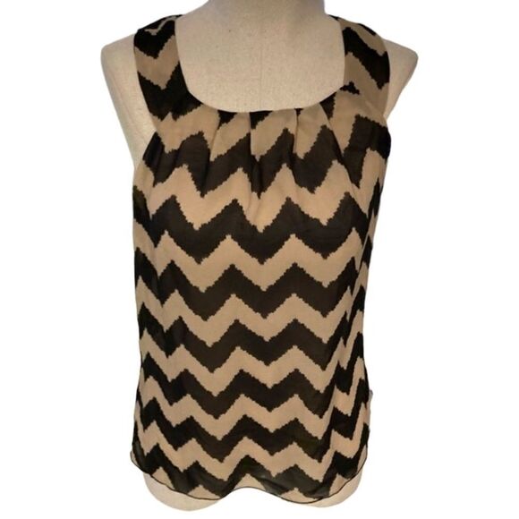 BCX Black and Tan sleeveless Top XS - Picture 1 of 6